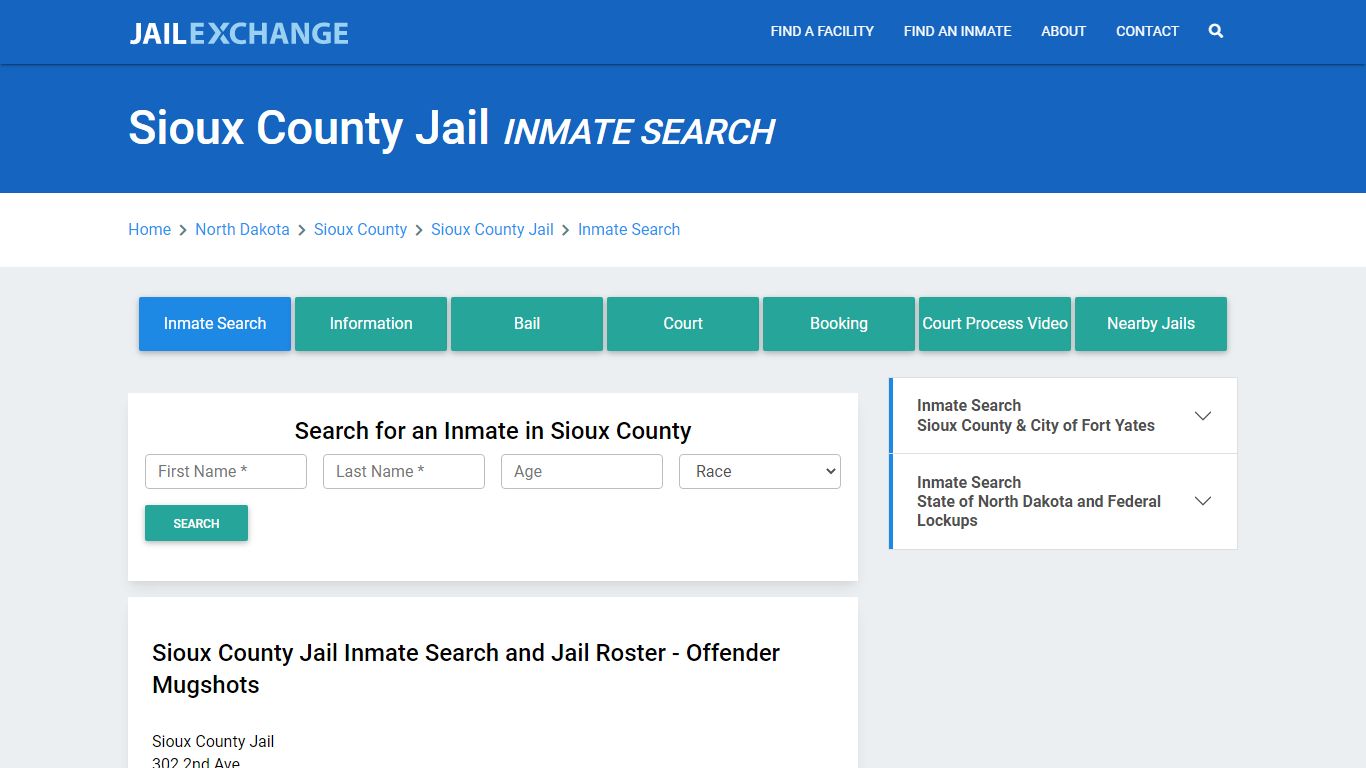 Sioux County Jail, ND Inmate Search: Roster & Mugshots